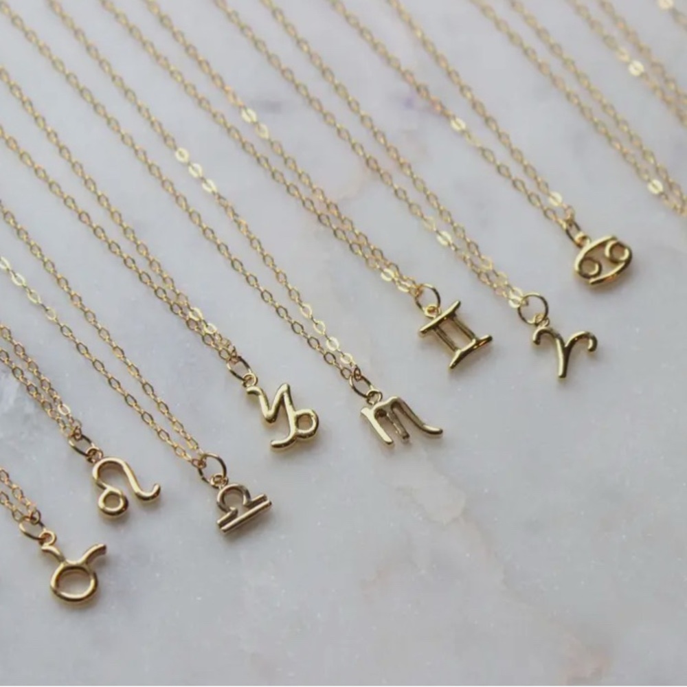 Gold Zodiac Pendant Necklace